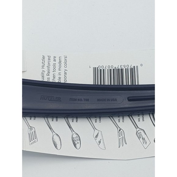 Hutzler Solid Serving Spoon Nylon Reinforced Utensil 11" Navy Blue No 700 - Picture 3 of 3